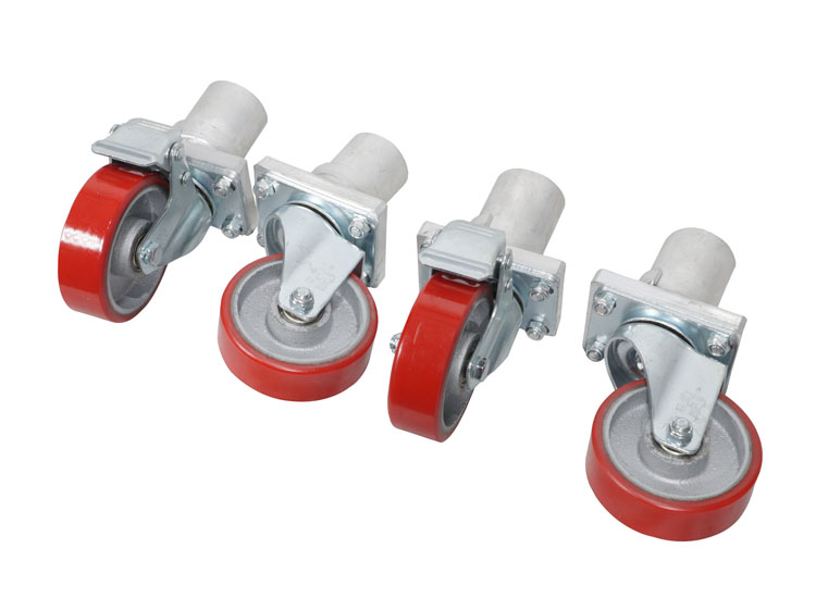 ProX XSQ-10W StageQ™ Locking Staging 10" Height Stage Legs with 5" Rubber Steel Casters | Set of 4
