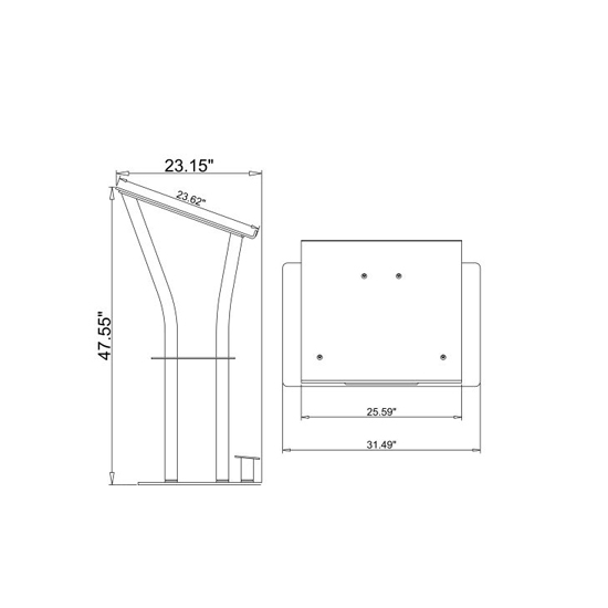 Global Truss DT-Ergo-Lectern-BLK
