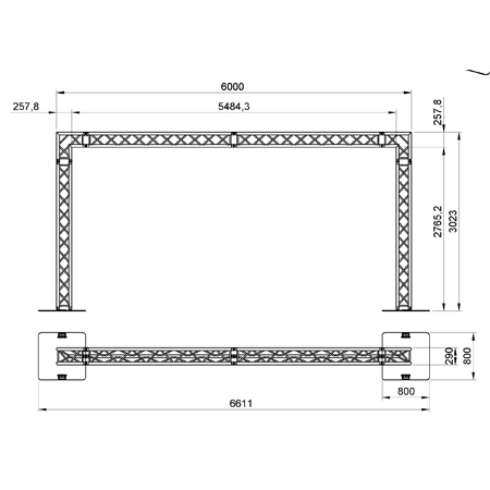 Eliminatrix Post 20FT X 10FT 12" (2mm) Square Truss Package