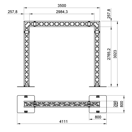 Eliminatrix Post 10FT X 10FT 12" (2mm) Square Truss Package