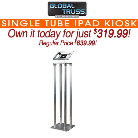 Global Truss Single Tube iPad Kiosk 