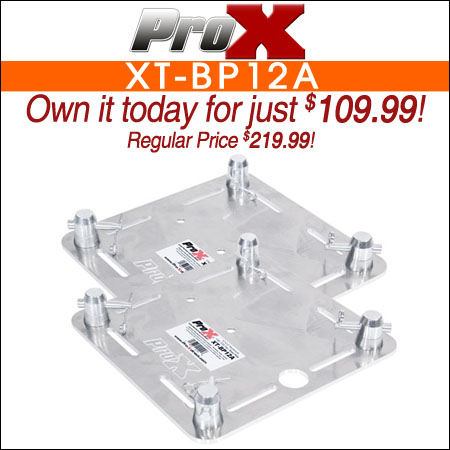 ProX XT-BP12A Pair of 12" Aluminum Base Plate