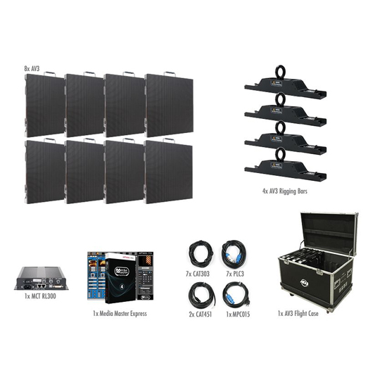 ADJ AV3 4X2-Touring Indoor 8 LED Video Panel Video System