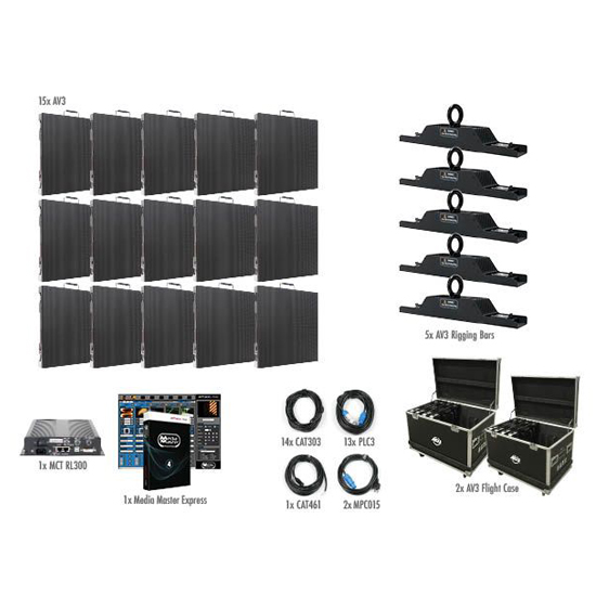 ADJ AV3 5X3-Touring Indoor 15 LED Panel Video System