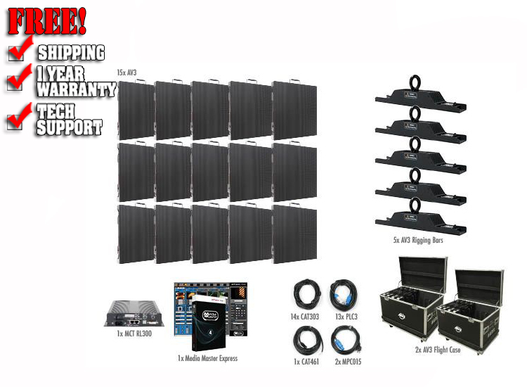 ADJ AV3 5X3-Touring Indoor 15 LED Panel Video System