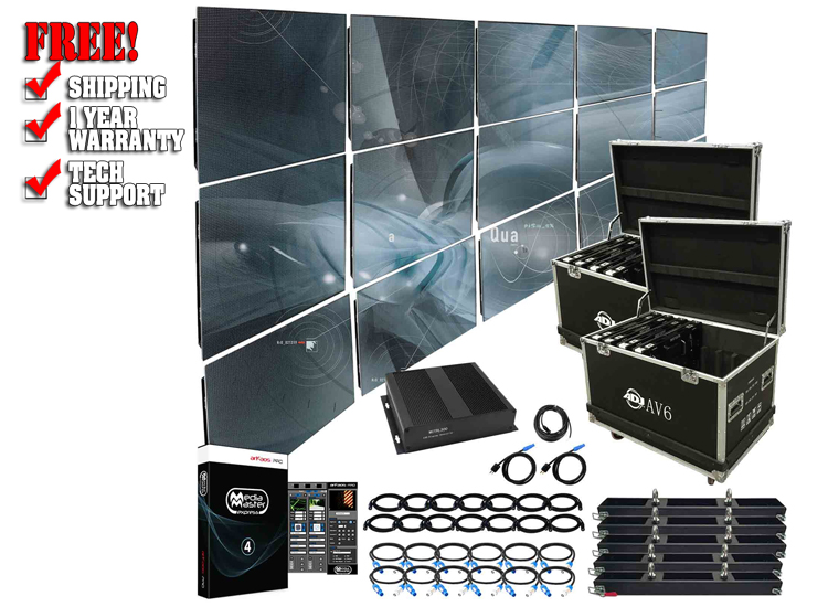 AVX5X3 AV6X 6mm LED Video Wall 5x3 Complete System Package