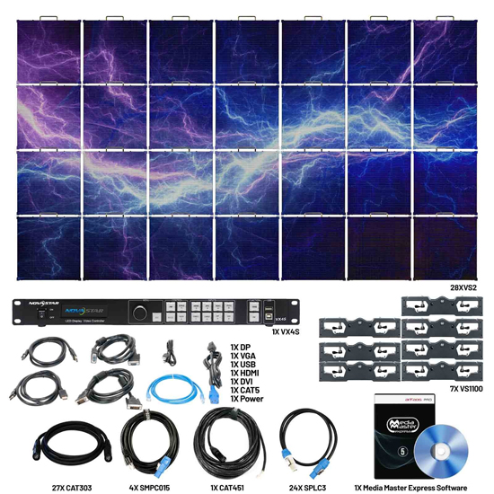 American DJ VS2 7X4 Video Panel System Featuring 28 ADJ VS2 2.97mm Pixel Pitch Video Panels