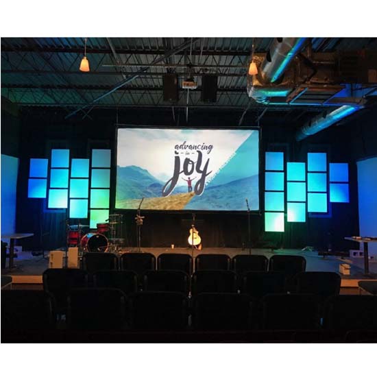 Eliminatrix Church Stage LED Screen Indoor LED video wall 13.1 ft X 9.84 ft/24 PANELS