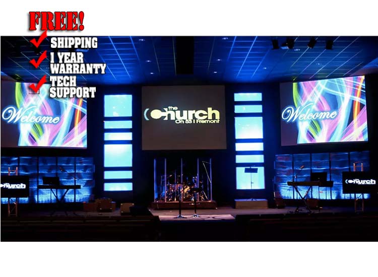 Eliminatrix Church Stage LED Screen Indoor LED video wall 13.1 ft X 9.84 ft/24 PANELS